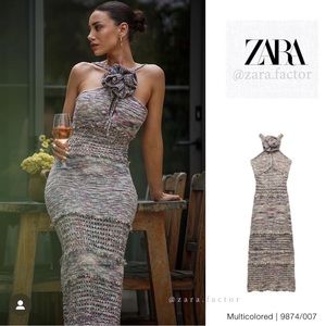 Zara knit floral dress